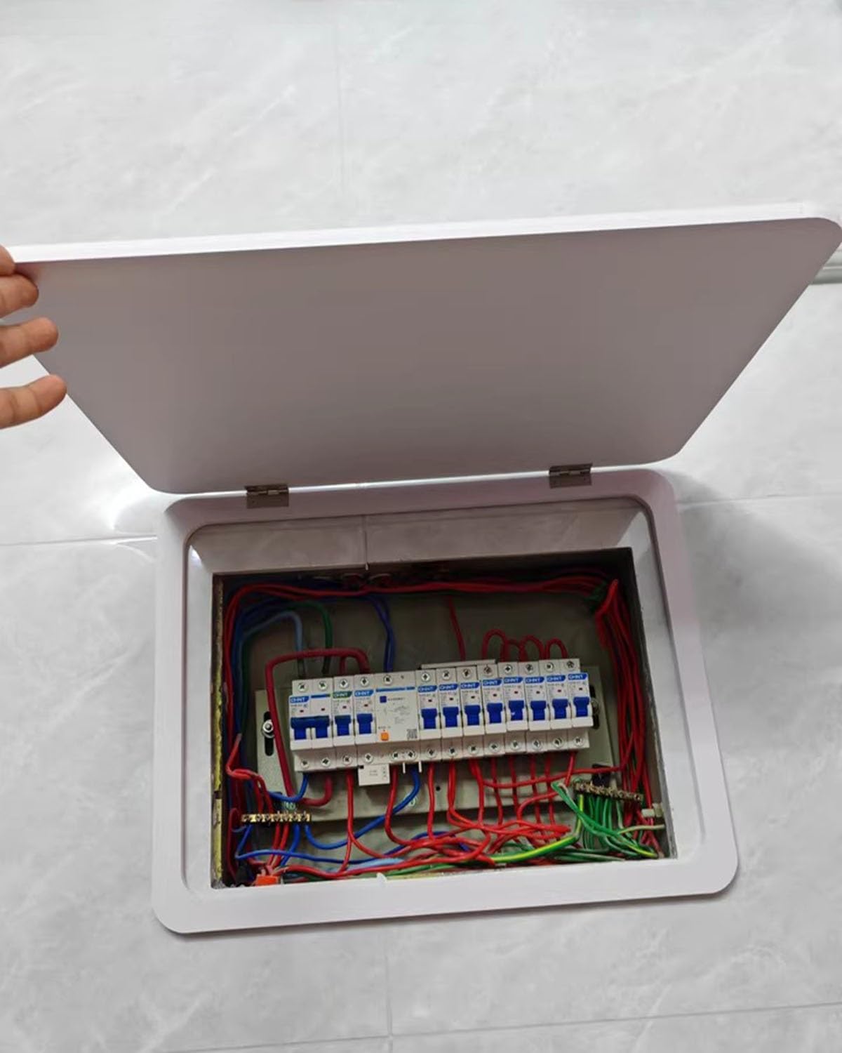 Vibeo Tapa Cuadro electrico Cubierta Decorativa para Caja de Medidor Exterior, Placa de Cubierta Grande Abatible para Panel Eléctrico, Panel de Disyuntores para Entrada(14x10in/35x25cm)