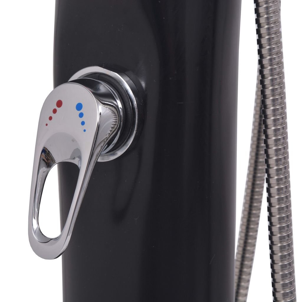 Festnight Doccia Solare in Inox 8 L Altezza 115 cm PVC Acciaio da Giardino/Piscina per Esterno