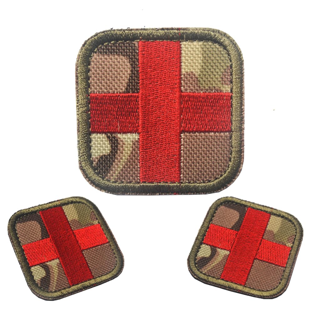 MEDIC Cross EMT Iron-On Patch - Embroidered Morale Patch For Bags, Jackets, Hats