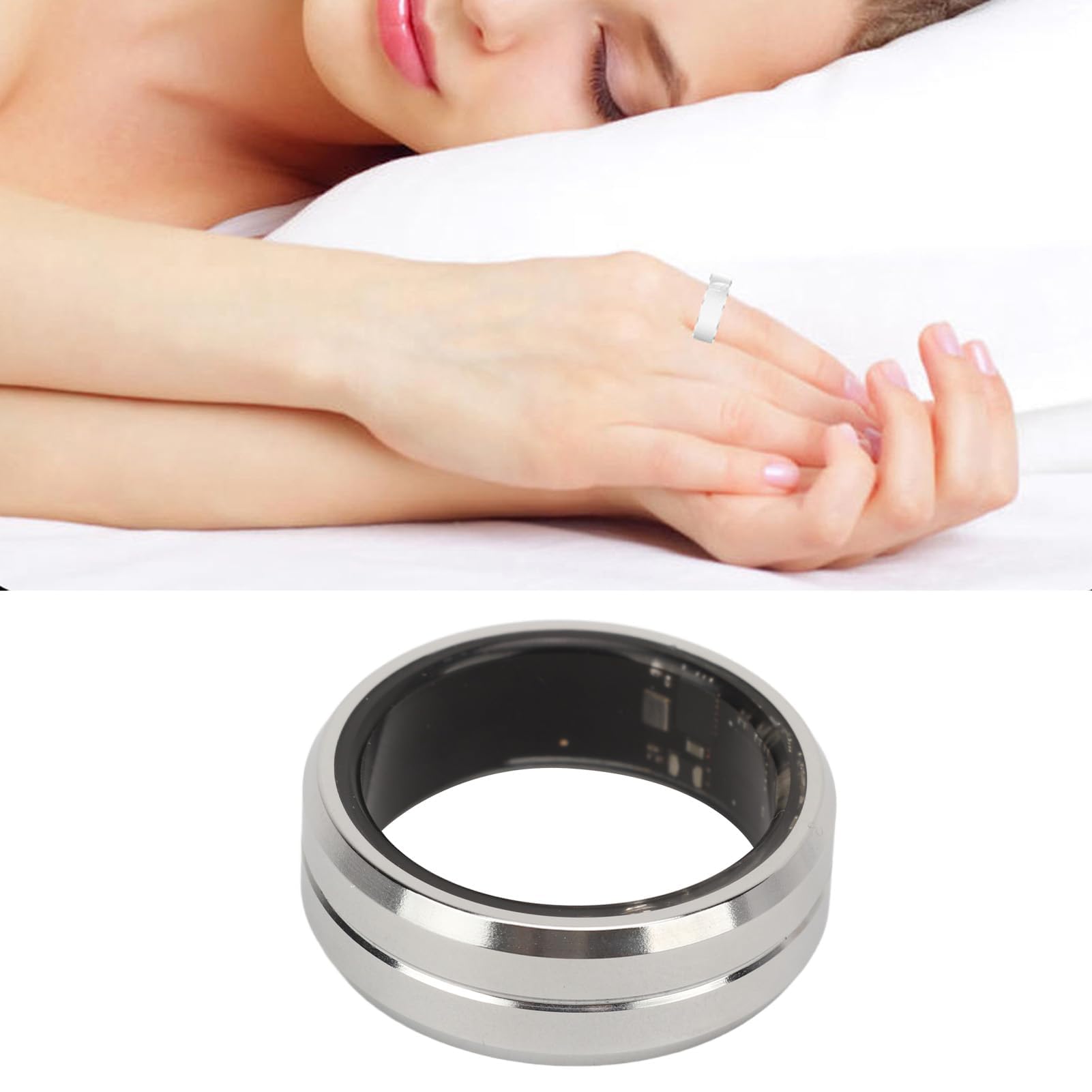 Dpofirs Anillo de seguimiento de fitness, rastreador de actividad impermeable IP68, rastreador de actividad inteligente, seguimiento de fitness, seguimiento del sueño, anillo inteligente rastreador de