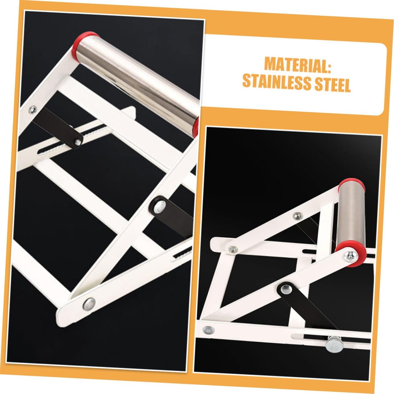 Veemoon Adjustable Cutting Machine Bracket Metal Material Stand with Anti-slip Teeth Portable Support Frame for Workshop Cutting Operations