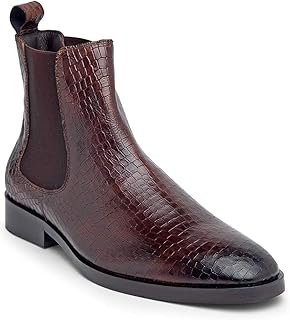 teakwood leathers Brown Genuine Leather High Ankle Men's Classic Boots (8 UK)-picture-37