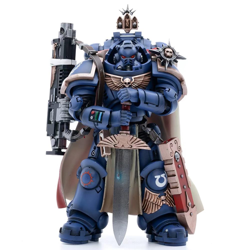 JOYTOY Warhammer 40,000 1/18 Action Figure Ultramarines Captain with Master-crafted Heavy Bolt rifle Collection Model Birthday gifts — image 1