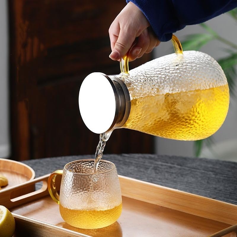 1.75L Glass Teapot with Removable Infuser, Stovetop Safe Tea Kettle, Blooming and Loose Leaf Tea Maker Set (chuiwen)