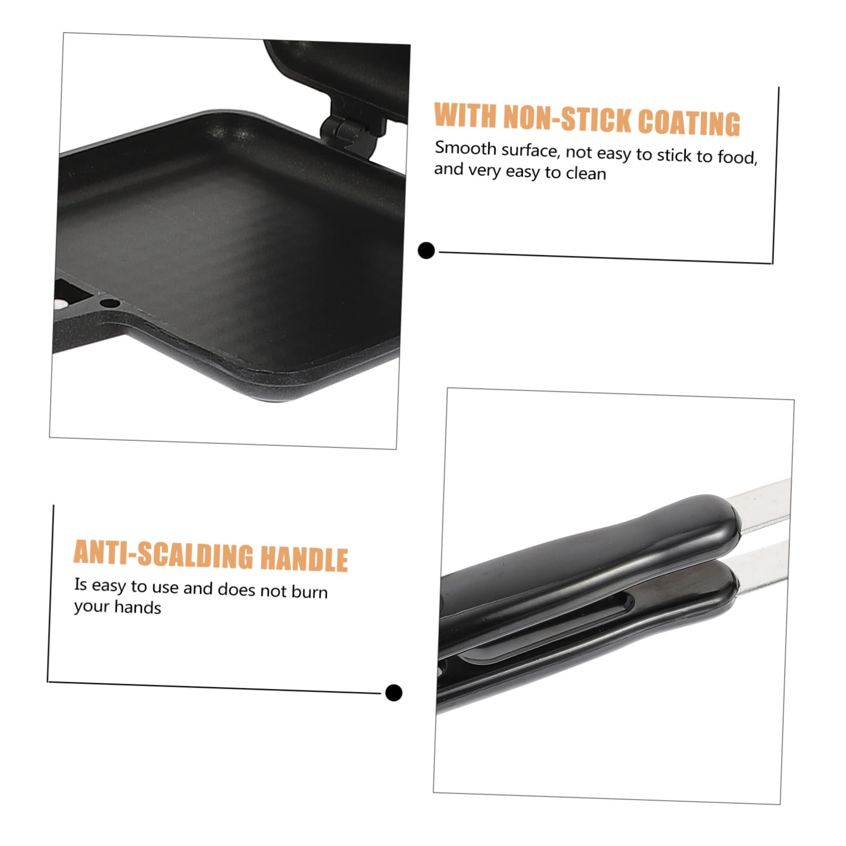 Toyvian Bandeja de Horno Extraíble Sartén Antiadherente Sartén de Doble Cara Pan Utensilios de Cocina para Hacer Sándwiches el Horno