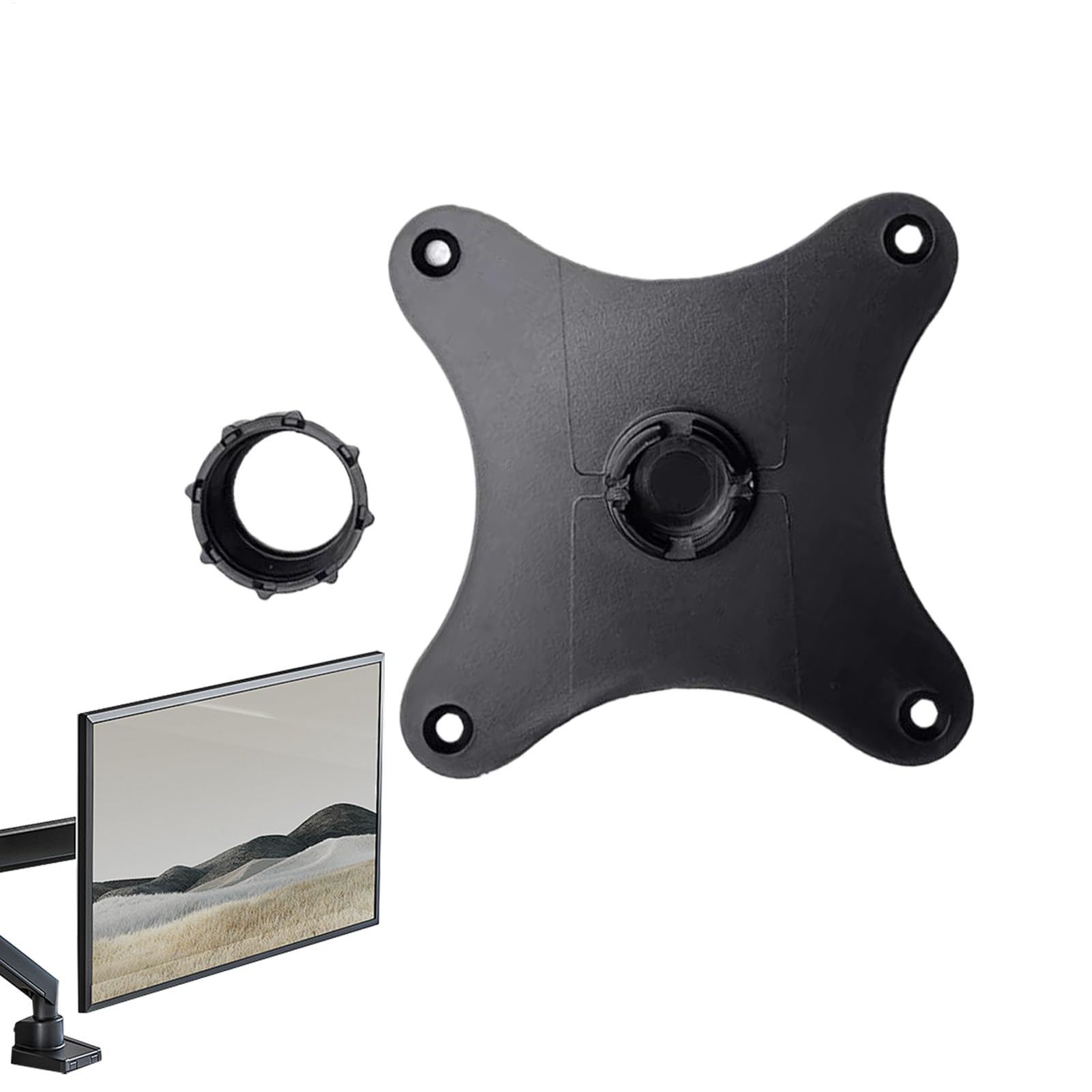 Adapter do montażu na telewizorze, otwór 75 mm, płyta adaptera do monitora, pozioma pionowa głowica kulowa 17 mm, przenośny sprzęt do ekranu cyfrowego, mobilnej rozrywki, projektora, hotelu, sali