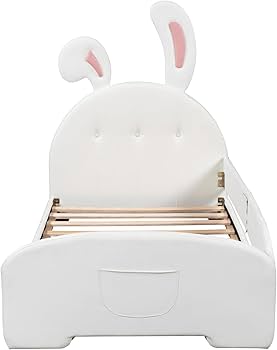 Amazon｜ツインサイズ布張りウサギ型プリンセスウッド ツインサイズ