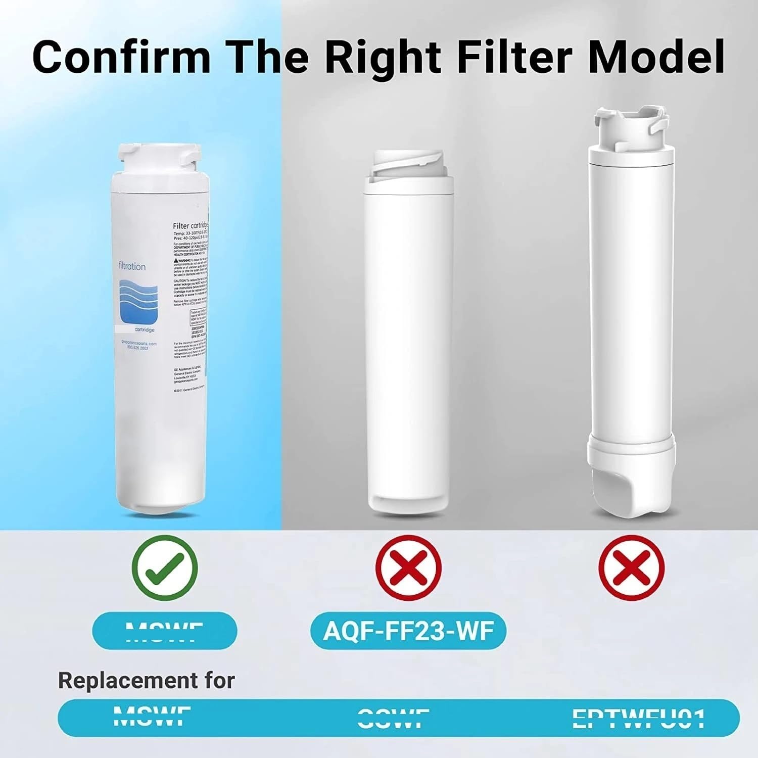 Amazon.co.jp: 冷蔵庫用浄水フィルター (3-in-1) GE MSWF SmartWater