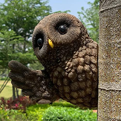 Yardwe Coruja Coruja Tree Hugger Hugger Árvore de Decoração de Jardim Ao Ar Livre Quintal Árvore Ros
