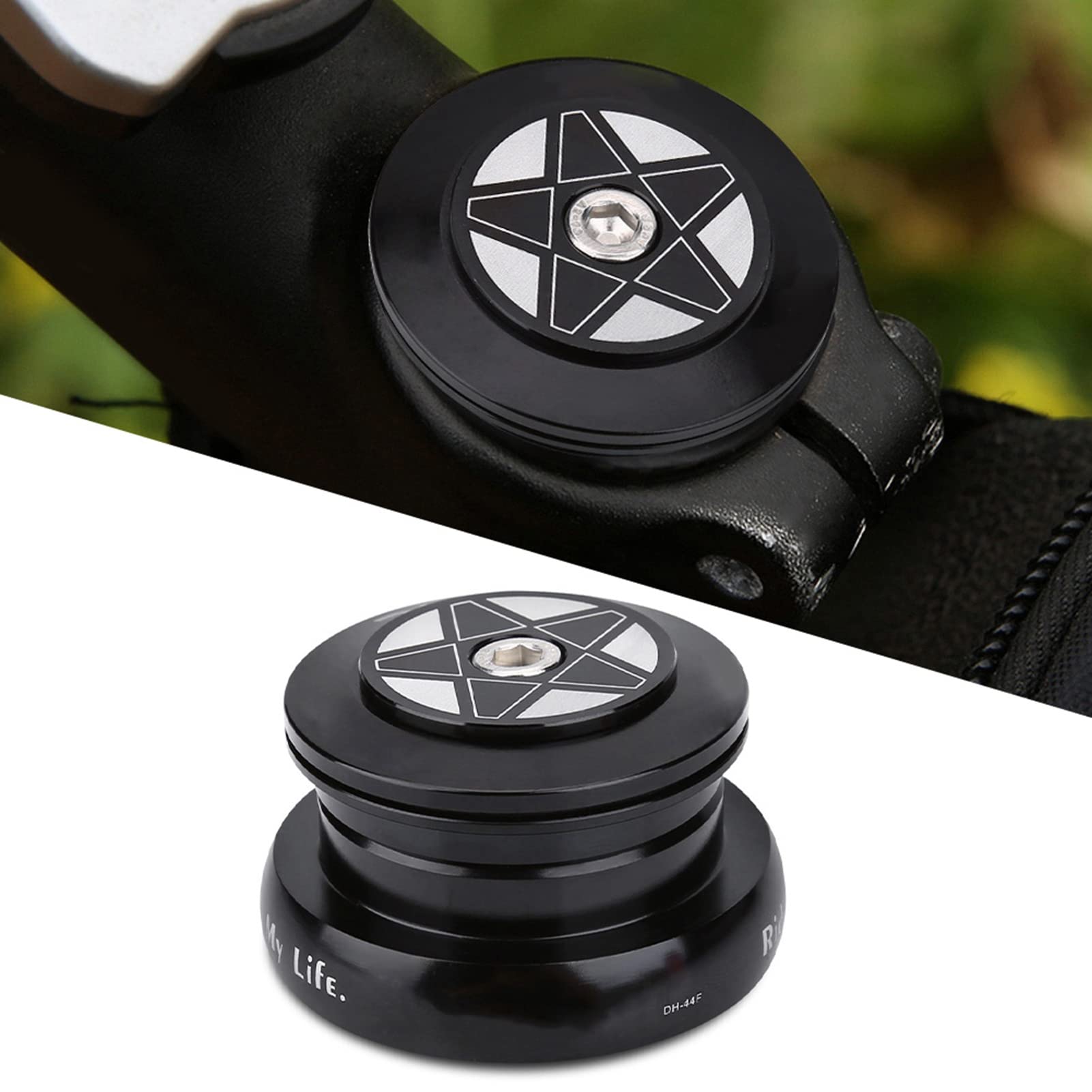 Juego de dirección para Bicicleta con rodamiento Externo: aleación de Aluminio, Cuadro de Tubo Recto de 44 mm, Accesorio para Bicicleta para una conducción Suave, Ligero y Duradero.