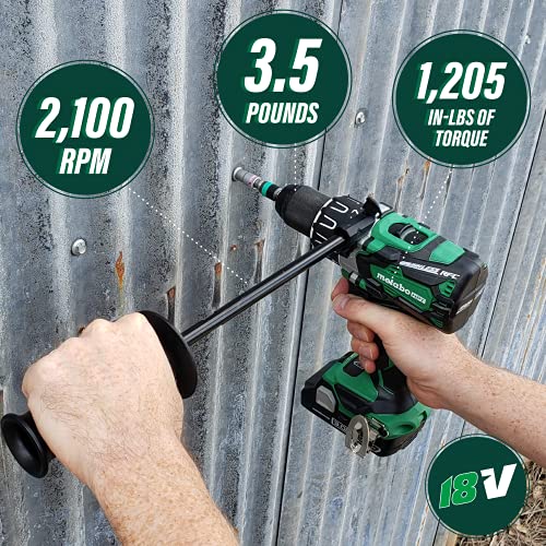 Metabo Hpt 18V Cordless Brushless Driver Drill - Tool Only | No Battery | 1, 205 In/Lbs Of Turning Torque | Reactive Force Control | 1/2" Keyless All-Metal Chuck | Lifetime Tool Warranty | Ds18Dbl2Q4 #TOP1