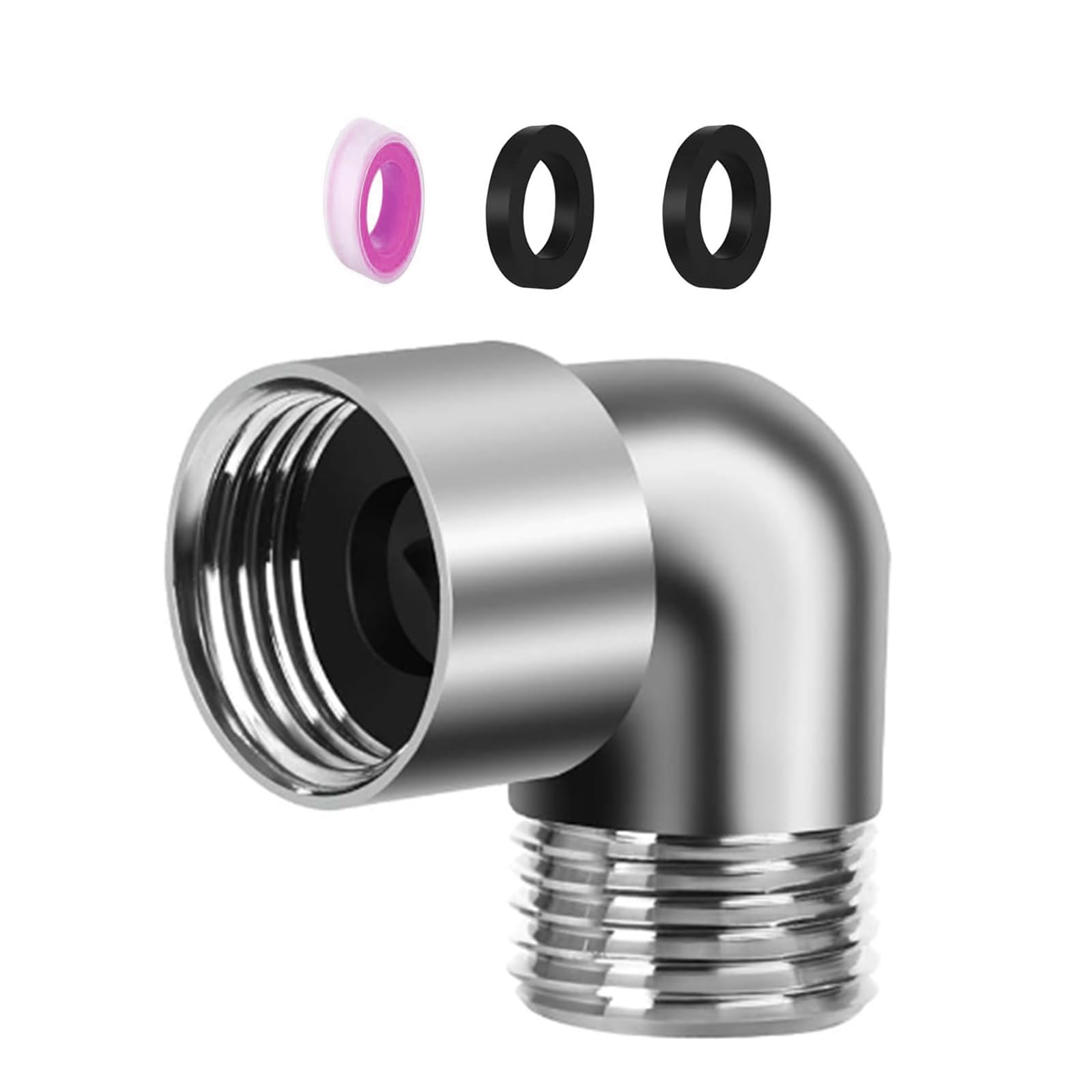 Nongyu 90 Degree Handheld Shower Head Elbow Adapter Shower Arm Angles Adapter Shower Head Extension Arm Connector Enduring