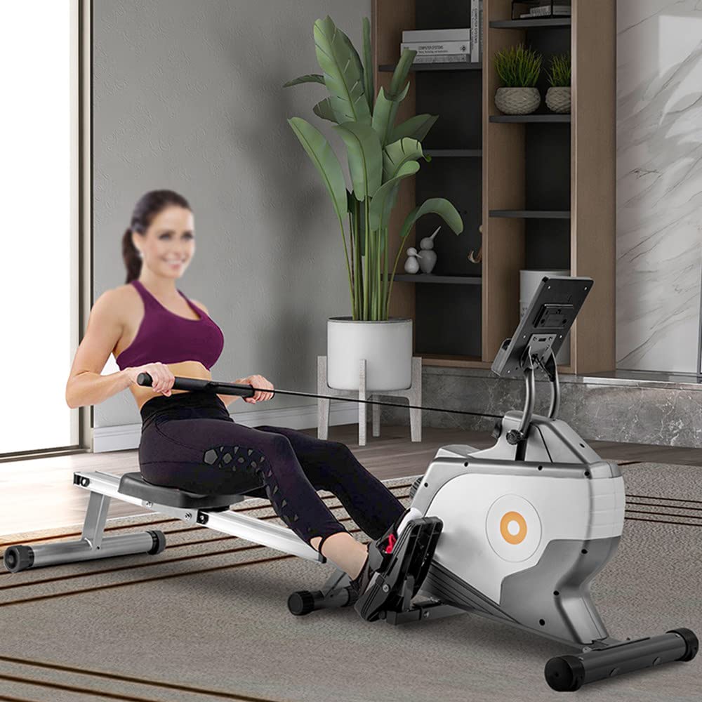 Vogatore Professionale per Casa,Vogatore Pieghevole da Interno,Sistema Magnetico,8 Livelli di Resistenza,Guida di Scorrimento in Alluminio,Salvaspazio,Fitness Attrezzi Casa.