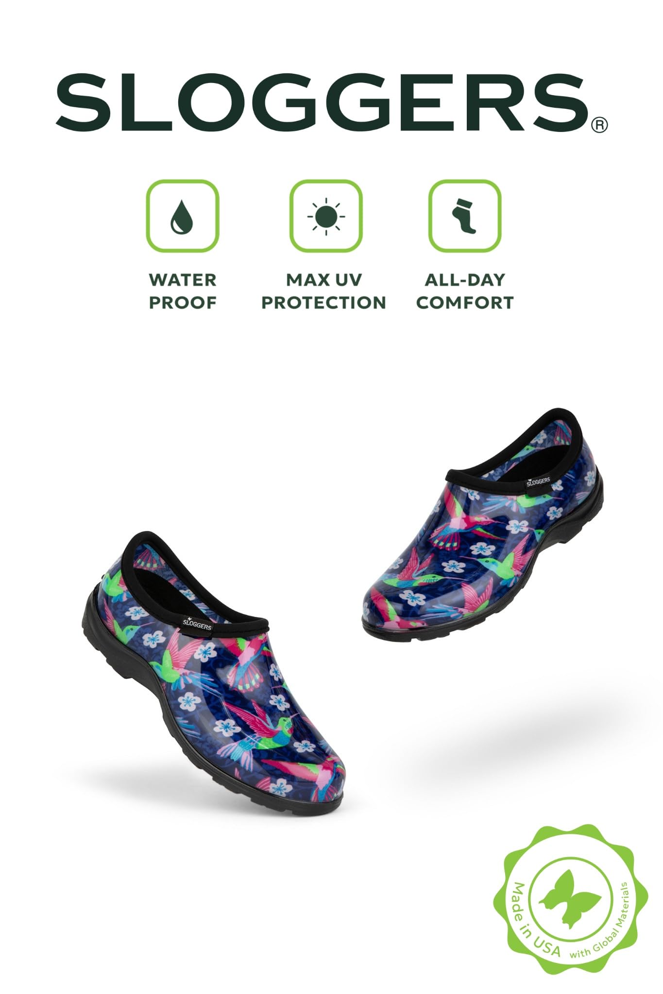 Sloggers Damen Regen- und Gartenschuh Wasserdichter Komfortschuh, mittelweit