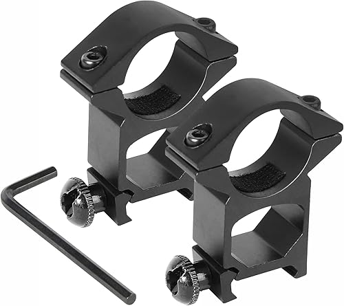EAmber Soportes de anillo de alcance de 1 pulgada de alto perfil para riel PicatinnyWeaver, 2 piezas