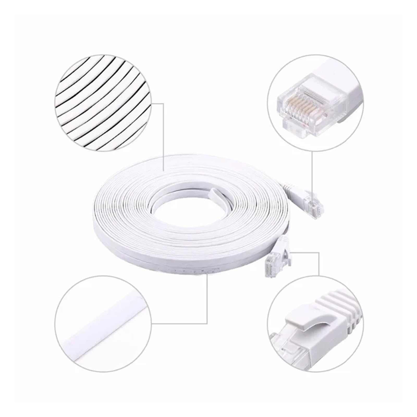 Generico Cavo Ethernet Cat 6 Cavo di rete LAN, Internet, Supporta Cat6 Standard Gigabit ad alta velocità(25m)