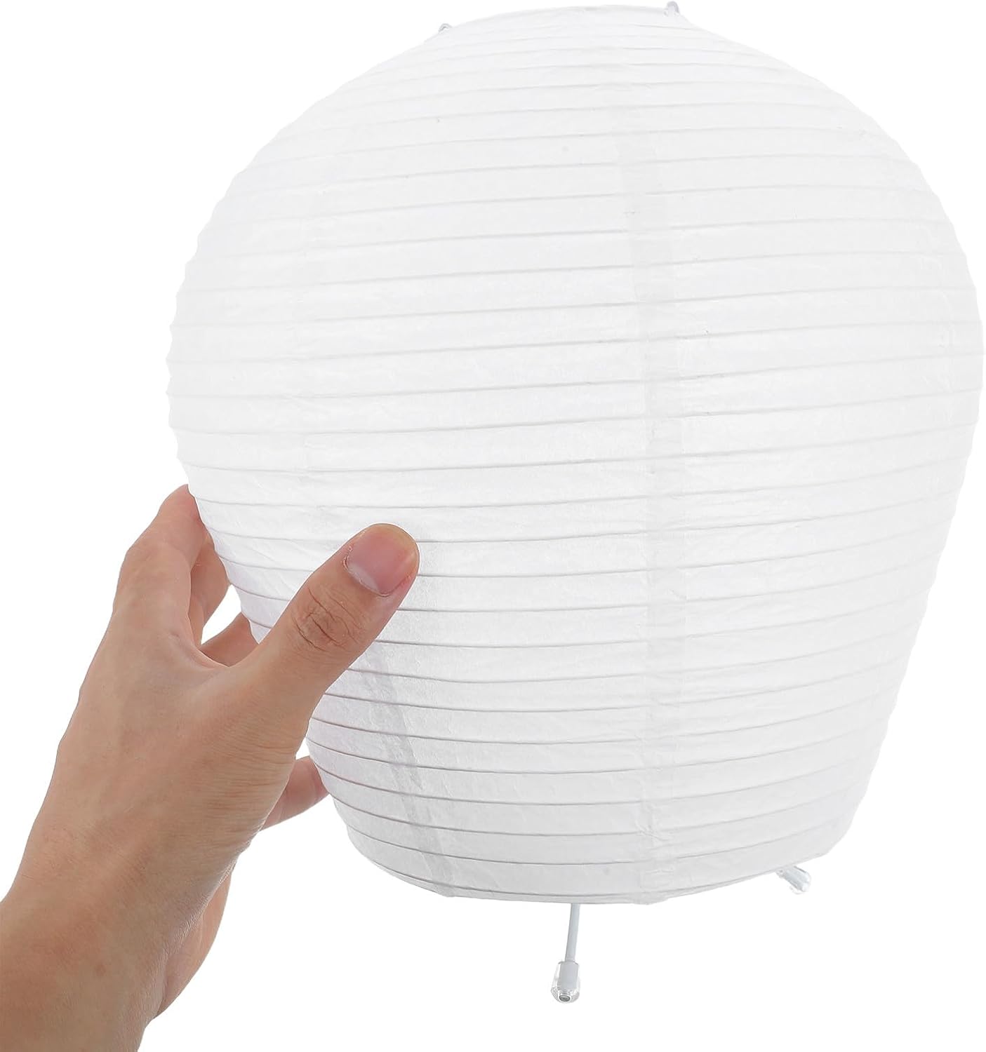 Paper Table Lamp Small Decorative Nightstand Foldable Japanese Style with Elegant Design, Easy Assembly, White Round Lantern Light for Festive Celebrations and Outdoor Parties