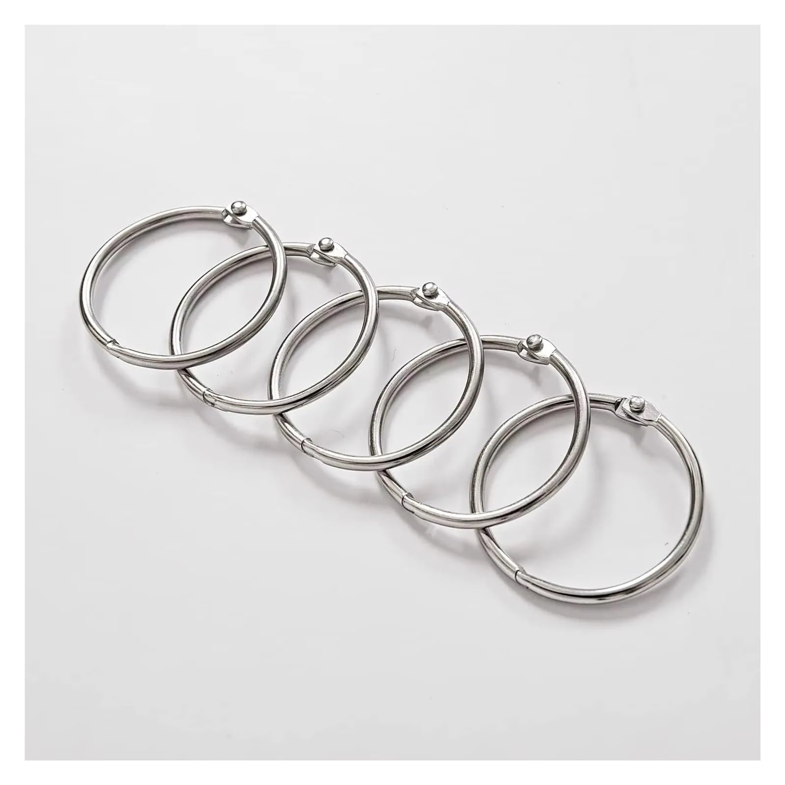 Ganci Per Tende Confezione da 12/24 anelli in metallo for tende da doccia for bagno(38mm 24pcs)