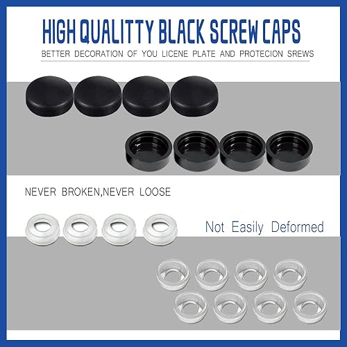 Miniatura 4 de 8 tornillos antirrobo, kit de placa de matrícula resistente a manipulaciones, tornillos de placa de matrícula de acero inoxidable para protección de