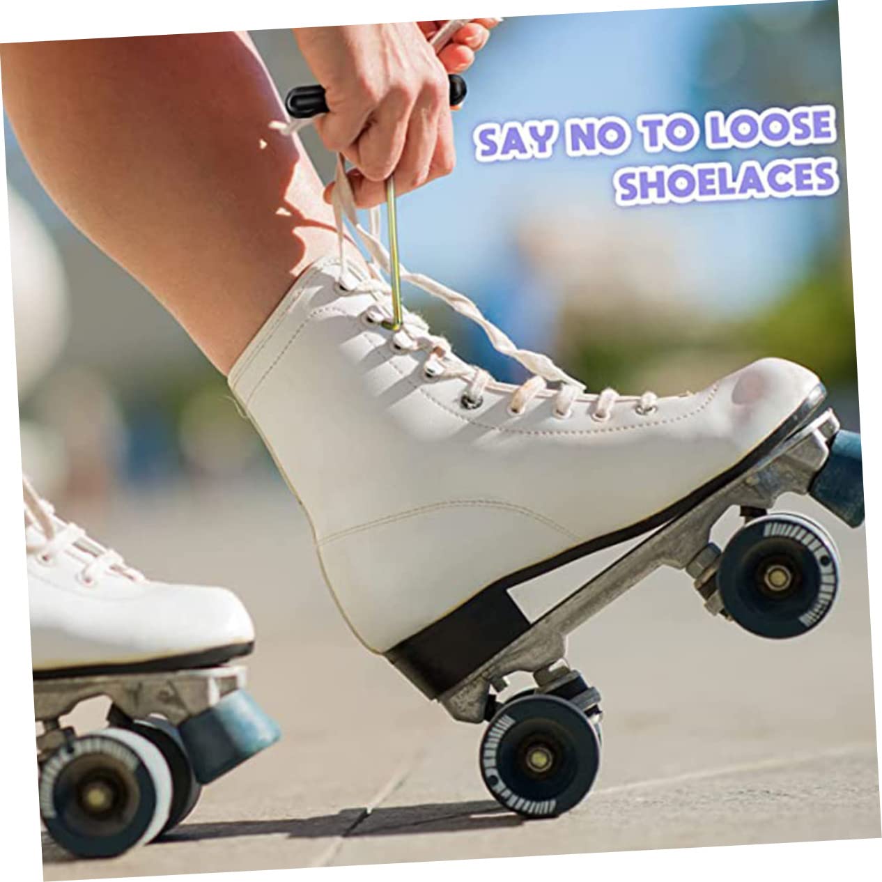 BRIGHTFUFU Ergonomic Handle Shoelace Tightener Tool T-Shaped Pullers for Sneakers Ice Skates