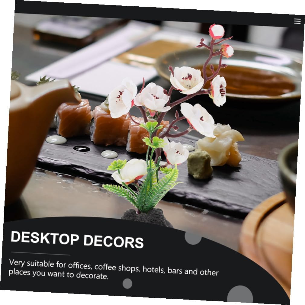 Luxshiny 2Pcs Small Plate Decoration Flower Accessory for Sushi and Dishes