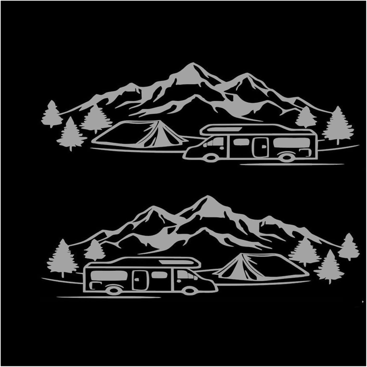 Decalcomanie Adesivi for paraurti Decorazioni Adesivi for Auto universali Grafica KK Decalcomanie in Vinile Protezione Solare Impermeabile(Reflective Silver)