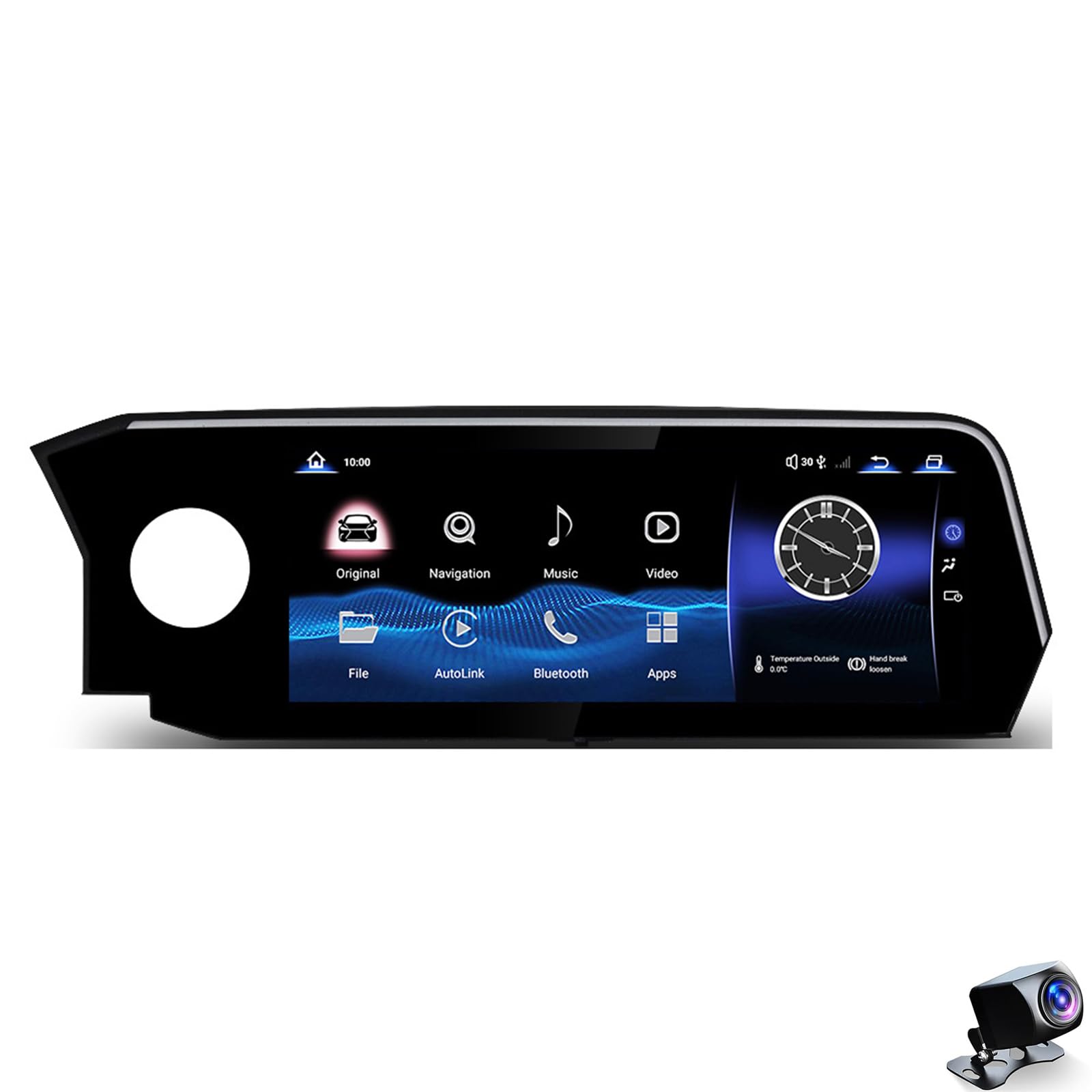 LiteGauge Android 15 Car Radio Stereo for LEXUS ES 2018 2019 2020 12.5 inch 1920 * 720 HD Touch Screen Bluetooth Head Unit Carplay Android Auto 5G WiFi GPS Bluetooth(Size:8CORE 8+256G,Color:B)