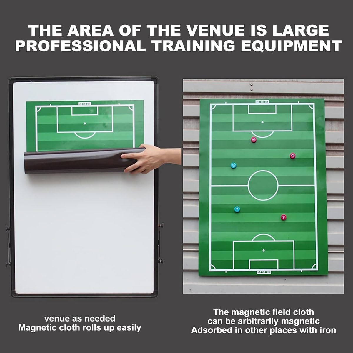 Lavagna Tattica Calcio Magnetic, Grande Tabellone Calcio con Supporto, Kit Allenatore Calcio