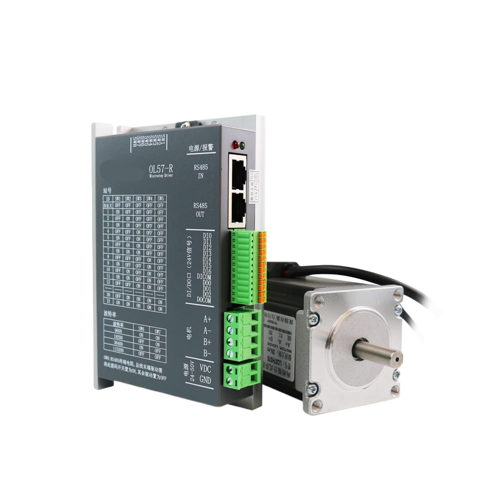 VUQLDHAYZ DC24V～50V 2.5/3/4A 0.6/1/1.5/2/2.2/2.6/3N.m Stepper Electronic Starter Controller 2 Phase Nema23 Open Loop Stepper Electronic Starter Drivers Kit(Nema23 1.5Nm Kit)