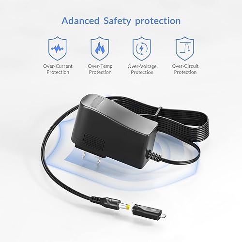 Miniatura 5 de Nextbook Adaptador de cargador para tableta 5V 3A 2A 2.5A 1A AC DC adaptador con 9 puntas para Amazon Fire USB Hub TV Box LED Pixel Cámara Altavoz