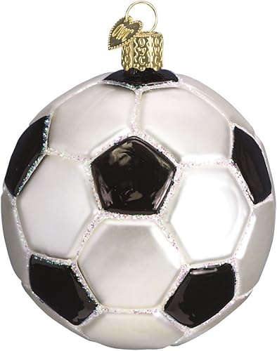 Old World Christmas Adorno de Navidad 2020 para árbol de Navidad de bola de fútbol de vidrio soplado para árbol de Navidad Old World Christmas Adorno de Navidad 2020 para árbol de Navidad de bola de fútbol de vidrio soplado para árbol de Navidad