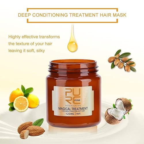 Miniatura 3 de Mascarilla de tratamiento de cabello molecular PURC, tratamiento mágico puro para el cabello, acondicionador profundo de 5 segundos, reparaciones de