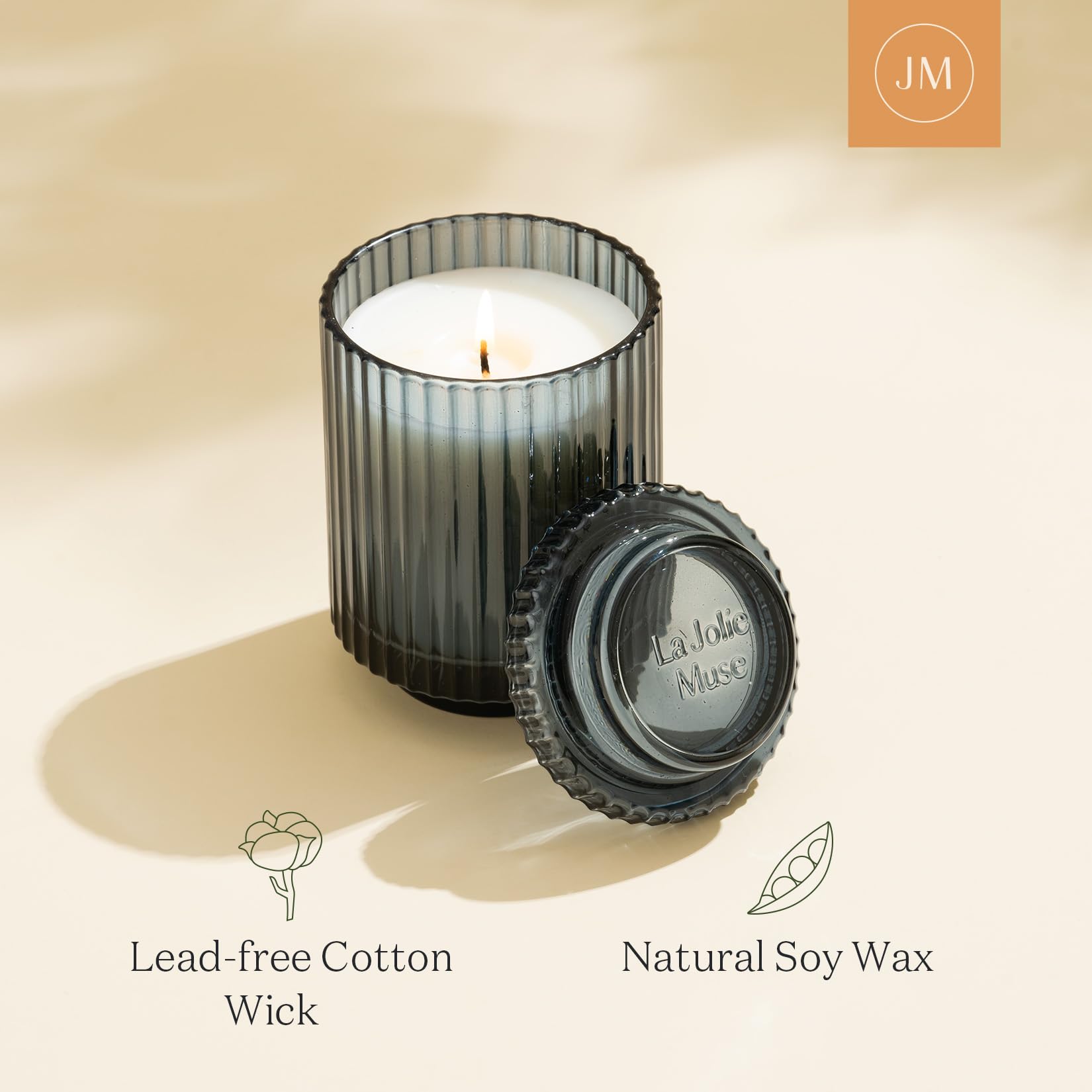 LA JOLIE MUSE Hey Baies - Vela perfumada, velas de soja natural para el hogar, velas de regalo para mujeres y hombres, vela en tarro de lujo de larga duración, 11 onzas
