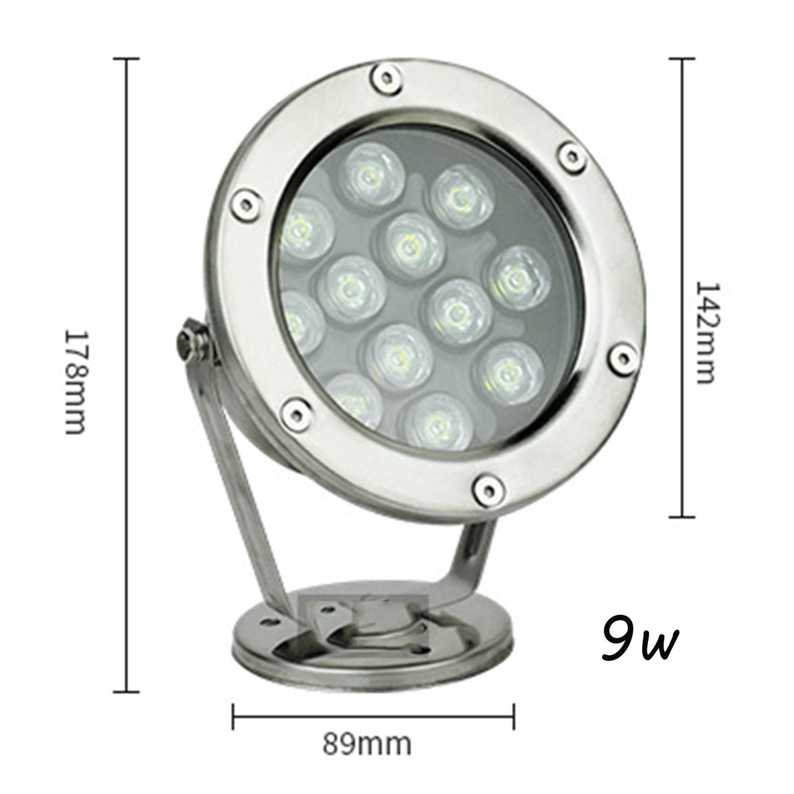 Luce Subacquea 12V LED Impermeabile Luce Subacquea Luce Piscina Luce Pesce Stagno Acqua Scena Luce Spot Luce Fontana Luce Paesaggio (Yellow)