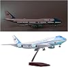 1:150 Scale Large Model Airplane Air Force One Boeing 747 Airplane Model Diecast Aircraft American Plane Model Jet Aircraft LED Light Gear and Wooden Stand Model Kit Upgrade
