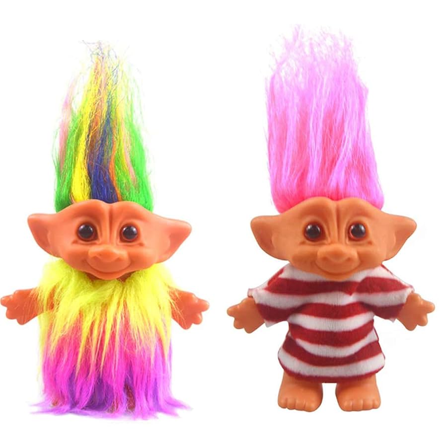 Trolls ドール TROLLS SILVER SPARKLE WHITE HAIR TROLL DREAM-WORKS 2”ACTION