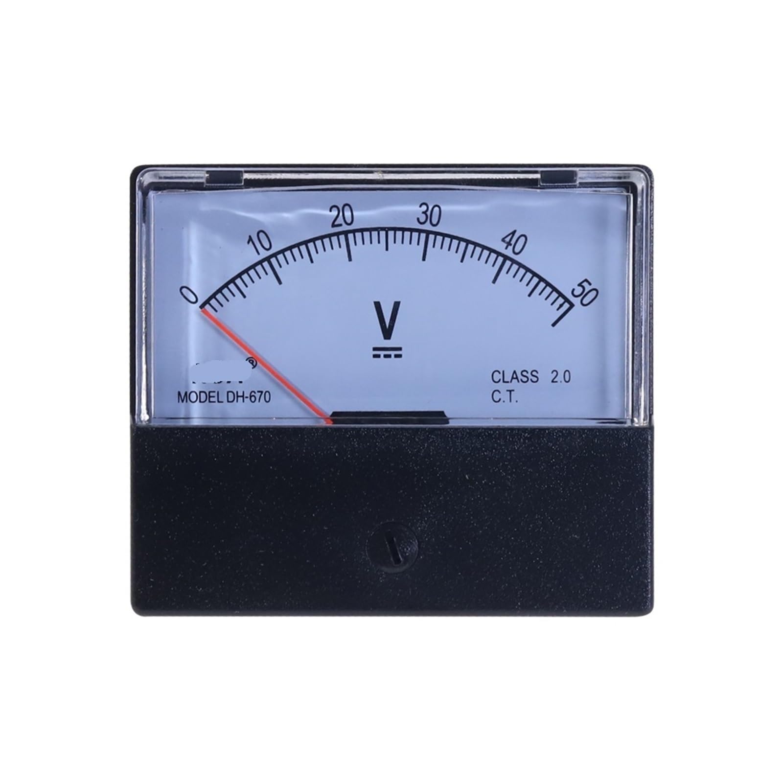 Voltímetro de CA, Voltímetro analógico de panel CC DH-670, 500 V, mecánico, 1 unidad