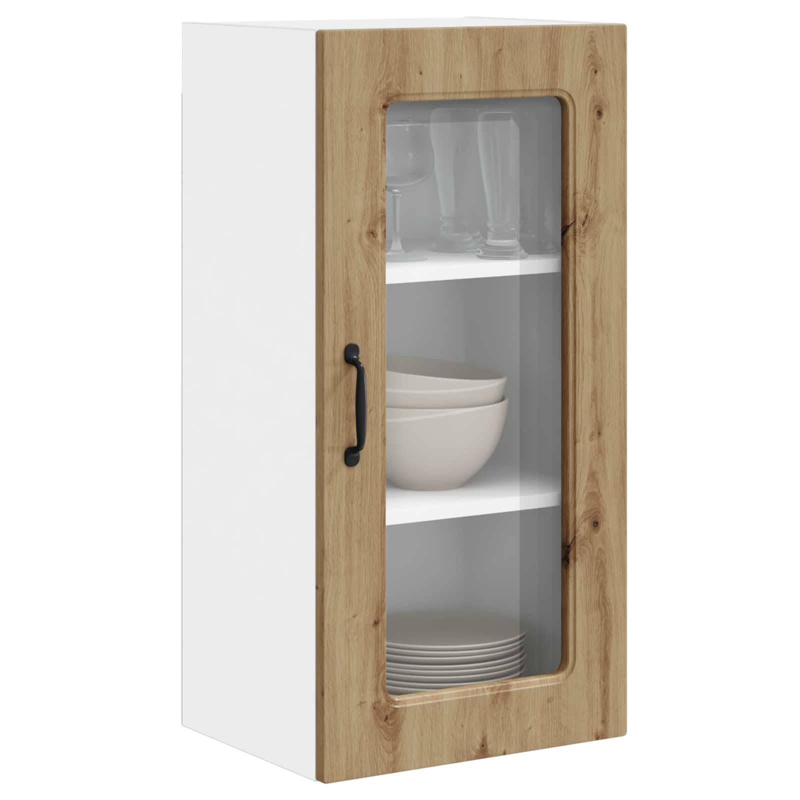 vidaXL Dishwasher Panel Kalmar 2 pcs Artisan Oak 40 x 31 x 80 cm, Elegant Modern Kitchen Shelf, Ample Storage Solutions, Rectangular Wall Cabinet, Utensil Organizer for Home Essentials