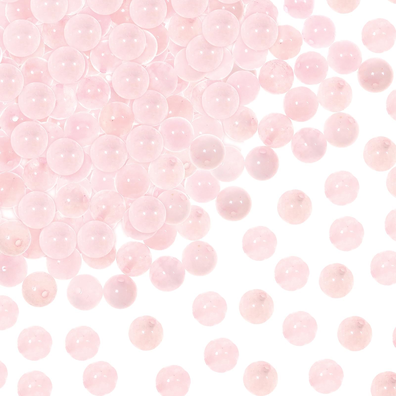 TOAOB 100pcs Natural Stone Beads 8 mm Rose Quartz Round Loose Beads Gemstone Energy Healing Beads for Jewellery Making Necklace Bracelet Earring