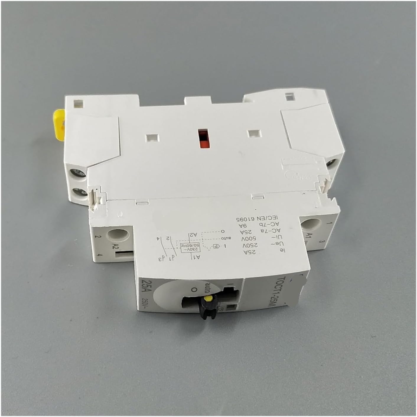 2P 25A 220V/230V 50/60HZ Din Rail Household Ac Modular Contactor with Manual Control Switch 1Pcs(2NO)