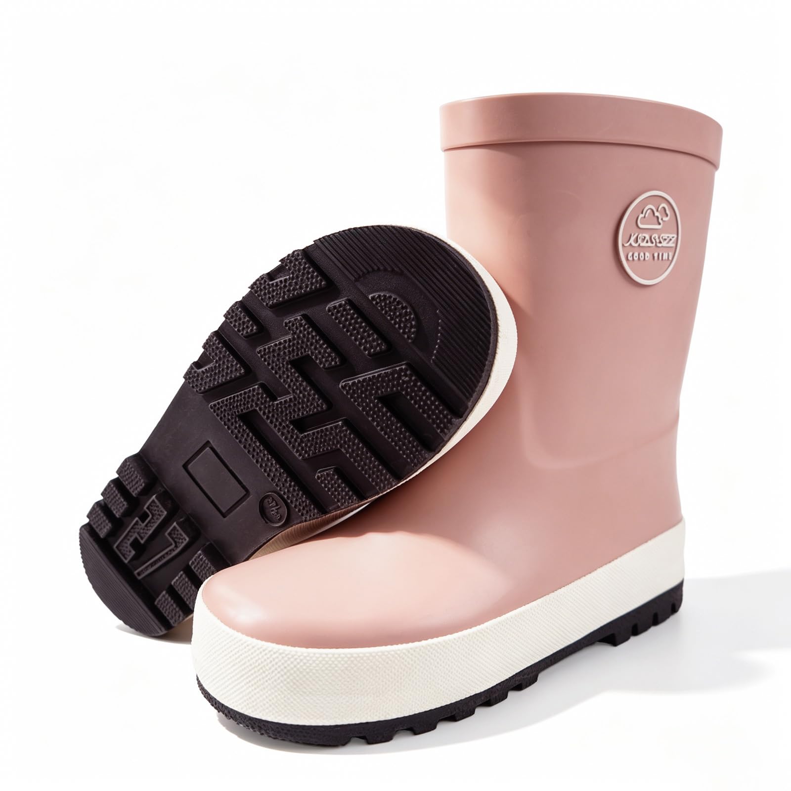 Bottes de Pluie Enfant, Bottines en Caoutchouc Imperméables Légères et Souples pour Filles et Garçons, Idéal pour l'école et le jardin, 23-34