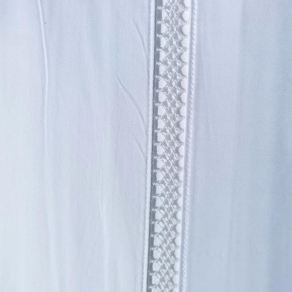 Housse de Couette brodée 220x240 cm Satin de Coton 120 Fils/cm² avec taies à Volant 65x65 cm - Luxe et élégance