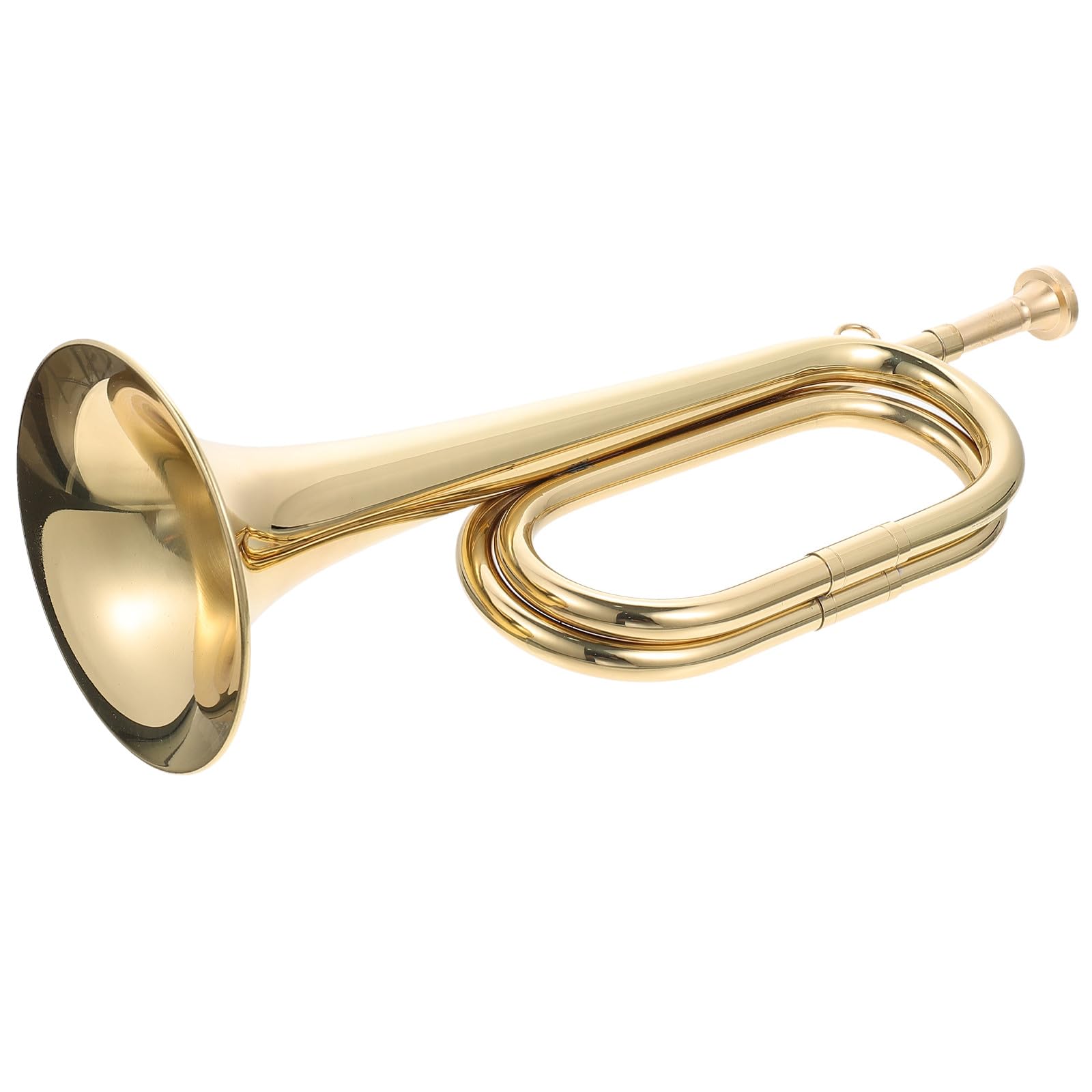 Alipis Corno Militare in Rame Oro Leggero e Facile da Trasportare Suono Naturale e Brillante per Banda Musicale e Orchestra Scolastica