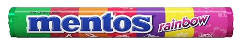 Miniatura 3 de Mentos Rollo de caramelo de menta masticable con sabores de frutas arcoíris (14 piezas) y rollo de caramelo de menta masticable Mentos sabores