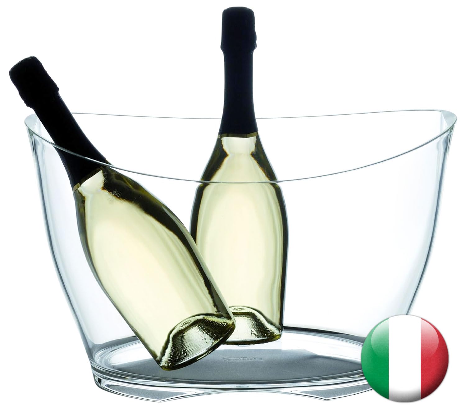 EUPOSIA - Event Collection - Spumantiera in Acrilico PMMA - Fino a 6 Bottiglie Standard o 2 Magnum - Mod. Iceberg 6-13,5 Lt. - Made in Italy - Trasparente