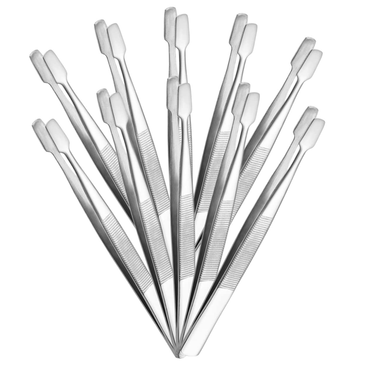 FOMIYES Set Di 3 Pinzette Oblique Per Sopracciglia Timbri E Ciglia 10 Pezzi * 3