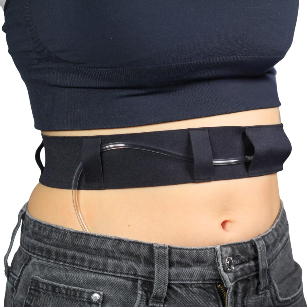 Ceinture de tube de dialyse péritonéale - Ceinture de cathéter PD fine, douce et extensible - Sans danger pour la peau - Fabriquée au Royaume-Uni - Accessoires médicaux de dialyse péritonéale