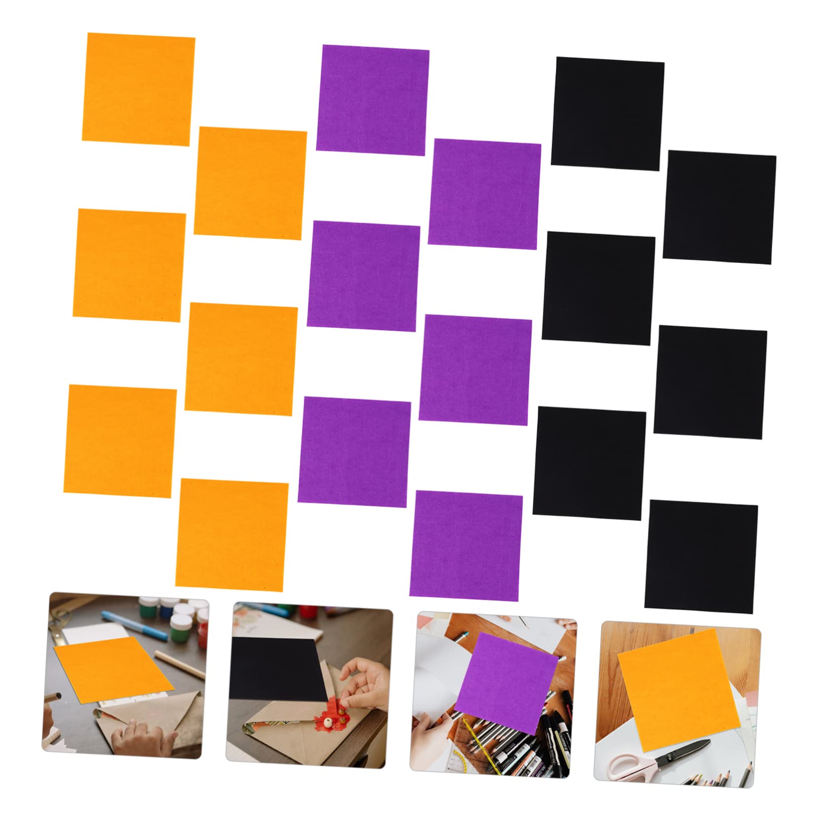 54pièces Feutrine Halloween Tissu Feutre Non Tissé Pour Bricolage Décorations Et Projets Scolaires Couleurs