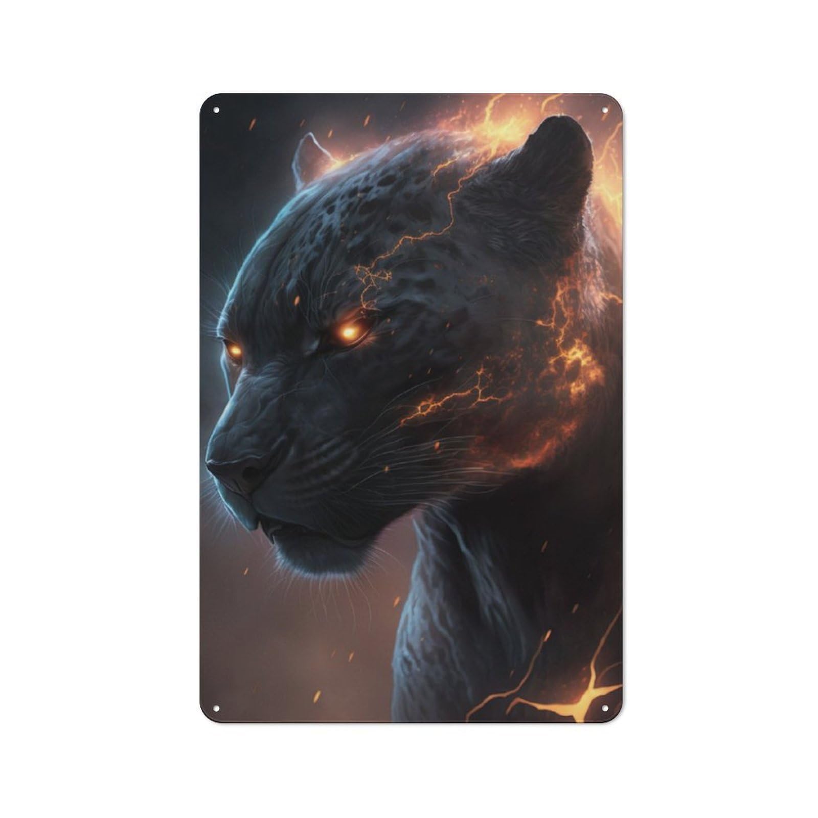 Junmoney Tiger Titan Metal Wall Sign 30X20cm Featuring For Bar Or Restaurant, For Restaurant Interior Fans