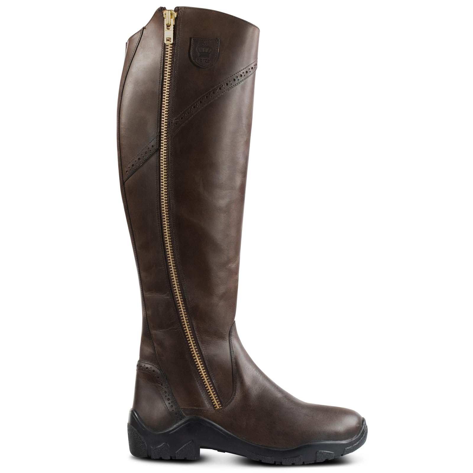 HORZE Stivali invernali da equitazione da donna in pelle Aspen, termici da equitazione in pelle